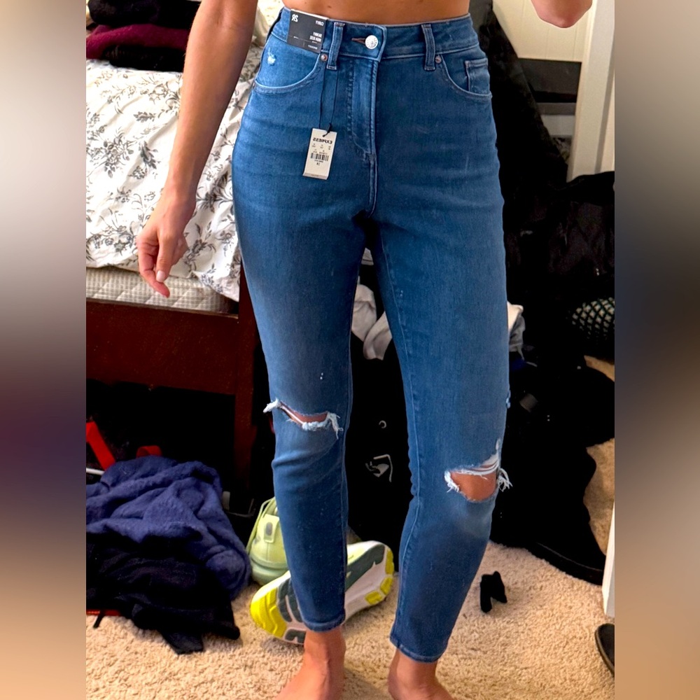 EXPRESS Curvy skinny high rise Sz 2R jeans
